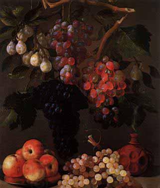 Juan Bautista de Espinosa Bodegon de uvas, manzanas y ciruelas oil painting picture